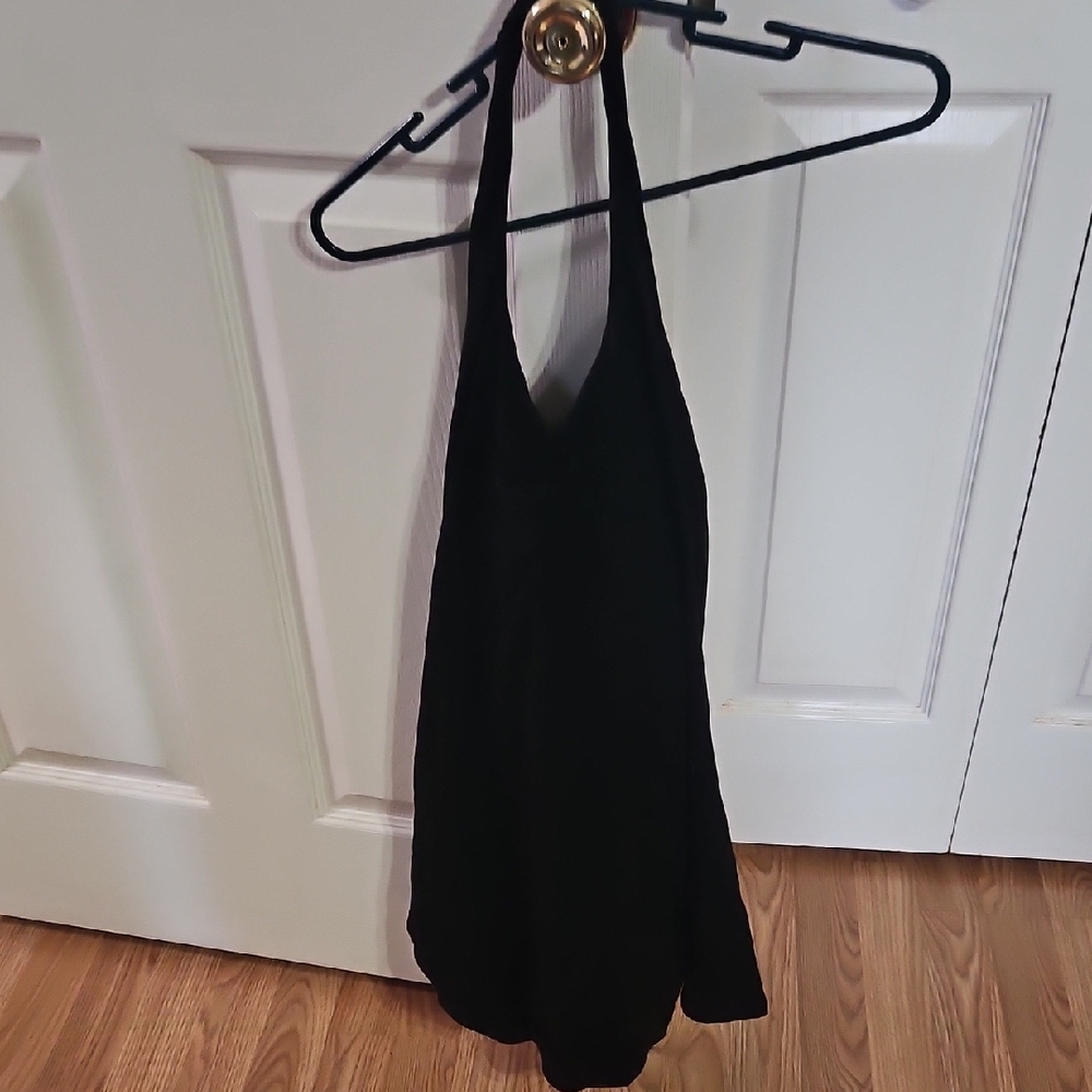 Elegant Black Halter Dress